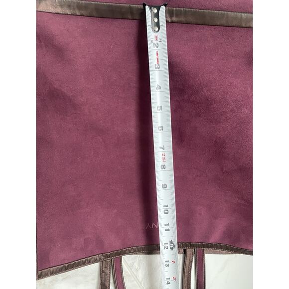 Vintage DKNY Tote Bag Velour Velvet Burgundy Reversible - Picture 13 of 14